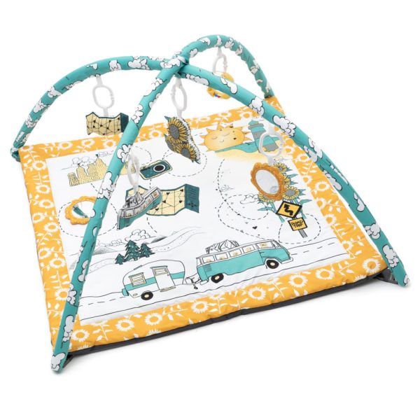 JumpOff Jo Infant Activity Gym Playmat, Road Trip Fashion