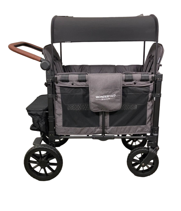 Wonderfold W2 Luxe Multifunctional Double Stroller Wagon, Charcoal Gray, 2023 Discount - Image 2