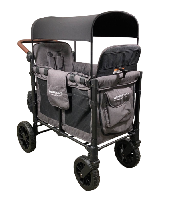 Wonderfold W2 Luxe Multifunctional Double Stroller Wagon, Charcoal Gray, 2023 Discount