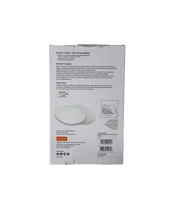 Stokke Sleepi Mini Fitted Sheet, White, V3 For Sale - Image 3