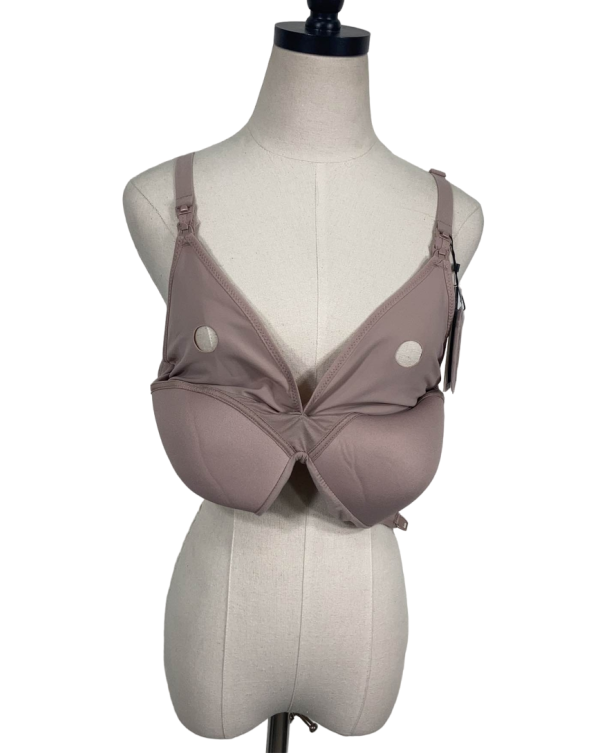 Kindred Bravely Minimalist Hands-Free Pumping And Nursing Plunge Bra, XX-Large, Regular, Lilac Stone For Discount - Image 2