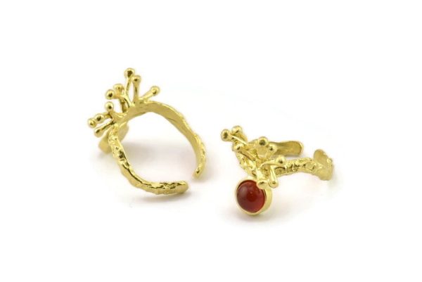 Brass Ring Setting, Raw Brass Adjustable Rings With 1 Stone Settings - Pad Size 6mm N2544 Online Hot Sale - Image 4