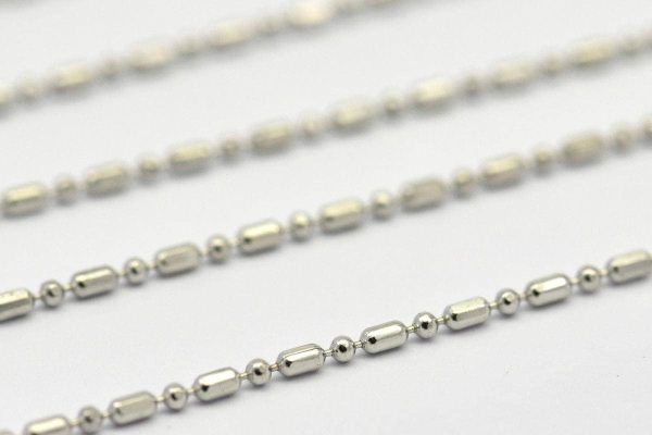 Stick Ball Chain, Silver Tone Sticks and Balls Chain (1.2mm) 3m-5m-10m-20m-50m-90m MB 7-4 on Sale - Image 3
