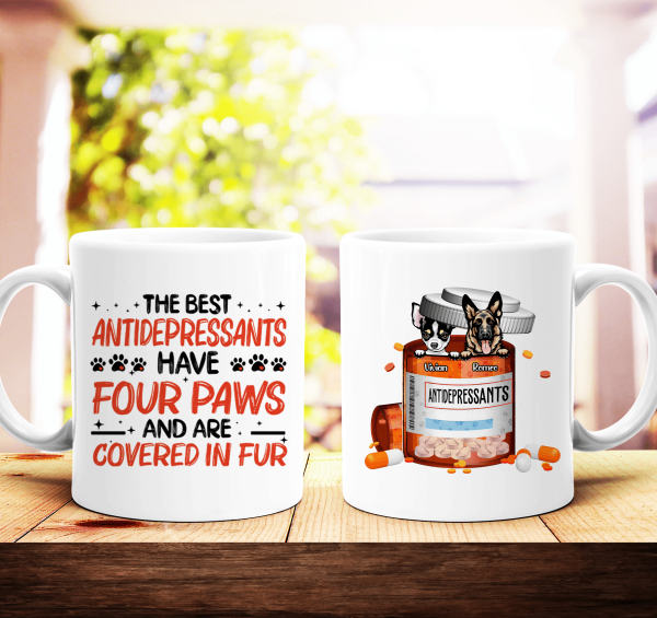 Antidepression For Your Soul Dog Personalized Mug, Personalized Gift for Dog Lovers, Dog Dad, Dog Mom - MG072PS01 Cheap - Image 2