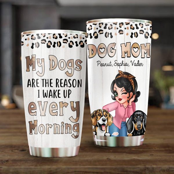 What A Dog Mom Life Personalized Tumbler, Personalized Gift for Dog Lovers, Dog Dad, Dog Mom - TB123PS01 Supply - Image 2